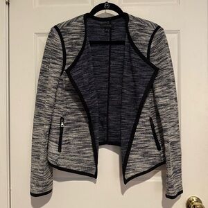 Ann Taylor Women's Woven Open Front Jacket, size Medium